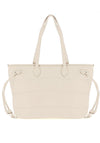 Zen Collection Faux Leather Tote Bag, Cream