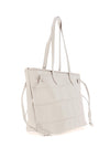 Zen Collection Faux Leather Tote Bag, White