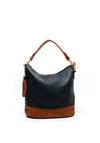 Zen Collection Faux Leather Embossed Shoulder Bag, Navy