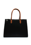 Zen Collection Faux Leather Colour Block Shopper Bag, Black