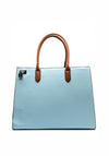 Zen Collection Faux Leather Colour Block Shopper Bag, Blue