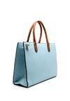 Zen Collection Faux Leather Colour Block Shopper Bag, Blue