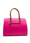Zen Collection Faux Leather Colour Block Shopper Bag, Pink