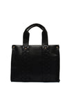 Zen Collection Faux Leather Braid Medium Grab Bag, Black