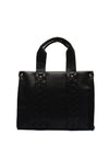 Zen Collection Faux Leather Braid Medium Grab Bag, Black
