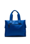 Zen Collection Faux Leather Braid Medium Grab Bag, Blue