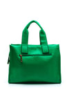 Zen Collection Faux Leather Braid Medium Grab Bag, Green