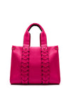 Zen Collection Faux Leather Braid Medium Grab Bag, Pink
