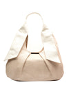 Zen Collection Hobo Style Faux Croc Shoulder Bag, Cream