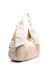 Zen Collection Hobo Style Faux Croc Shoulder Bag, Cream