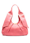 Zen Collection Hobo Style Faux Croc Shoulder Bag, Pink