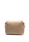 Zen Collection Faux Leather Logo Sports Strap Bag, Beige