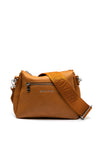Zen Collection Faux Leather Logo Sports Strap Bag, Camel