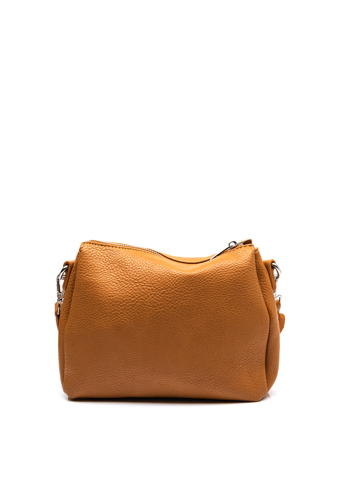 Zen Collection Faux Leather Logo Sports Strap Bag, Camel
