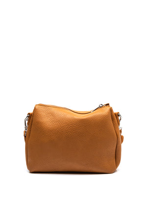 Zen Collection Faux Leather Logo Sports Strap Bag, Camel