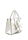 Zen Collection Flower Satchel Bag, White