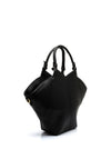 Zen Collection Faux Leather Large Grab Bag, Black