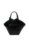 Zen Collection Faux Leather Large Grab Bag, Black