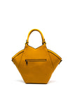 Zen Collection Faux Leather Large Grab Bag, Mustard