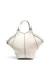 Zen Collection Faux Leather Large Grab Bag, White