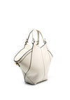 Zen Collection Faux Leather Large Grab Bag, White