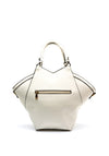 Zen Collection Faux Leather Large Grab Bag, White