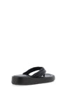 Zen Collection Faux Leather Flip Flop, Black