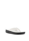 Zen Collection Faux Leather Flip Flop, White