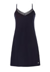Pastunette Lace Trim Jersey Nightdress, Navy