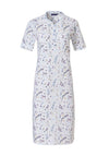 Pastunette Bird Print Short Sleeve Nightdress, White