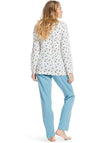 Pastunette Dot Print Pyjama Set, Blue