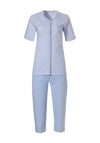 Pastunette Sweetheart Pyjama Capri Set, Light Blue