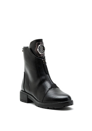 Patrizio Como Eboli Biker Ankle Boot, Black