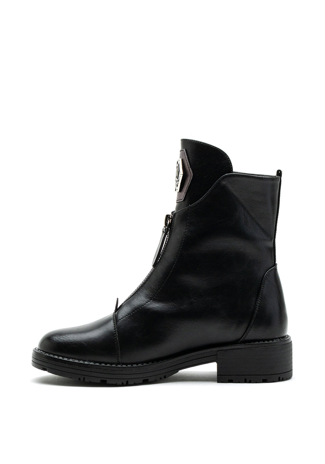 Patrizio Como Eboli Biker Ankle Boot, Black