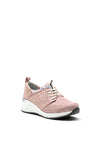 Patrizio Como Lombardy Metallic Shimmer Wedged Trainer, Pink