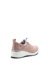 Patrizio Como Lombardy Metallic Shimmer Wedged Trainer, Pink