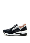Patrizio Como Terni Zip Wedge Trainers, Navy