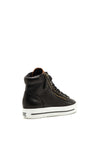 Paul Green Leather Zip High Top Trainers, Black