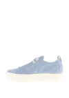 Paul Green Leather Elastic Lace Platform Trainers, Blue