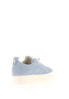 Paul Green Leather Elastic Lace Platform Trainers, Blue