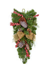 Premier Christmas Decorative Red Berry Tear Drop Garland, 60cm