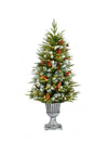 Premier Pre Light Frosted Spruce Christmas Tree with 100 clear lights, 1.2m