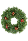 Premier Decorative Christmas Wreath with berries and cones, 50cm