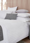 Peacock Blue Hotel Alto 200 TC Duvet Set, White