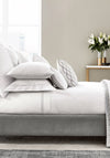 Peacock Blue Hotel Maya Duvet Cover & Pillowcase Set, White