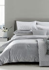 Peacock Blue Hotel Samsara Duvet Cover & Pillowcase Set, Platinum
