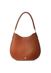 Ralph Lauren Charli Pebbled Leather Shoulder Bag, Tan