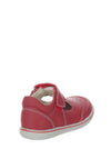 Ricosta T-Bar Velcro Girls Leather Shoes, Red