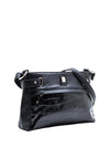 Zen Collection Croc Panel Small Crossbody Bag, Black