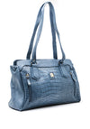 Zen Collection Snake Print Shoulder Bag, Blue